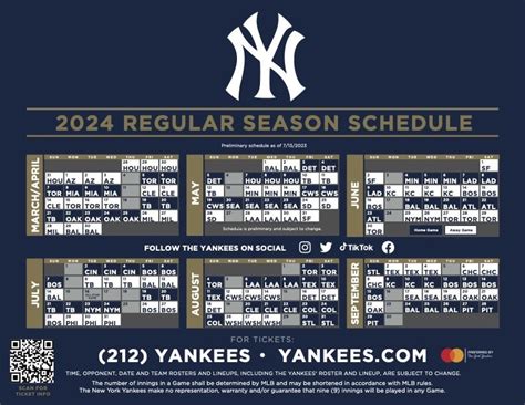 Ridiculous New York Yankees Schedule Printable Roy Blog