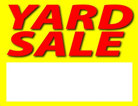 Yard Sale Sign Images Free Printable