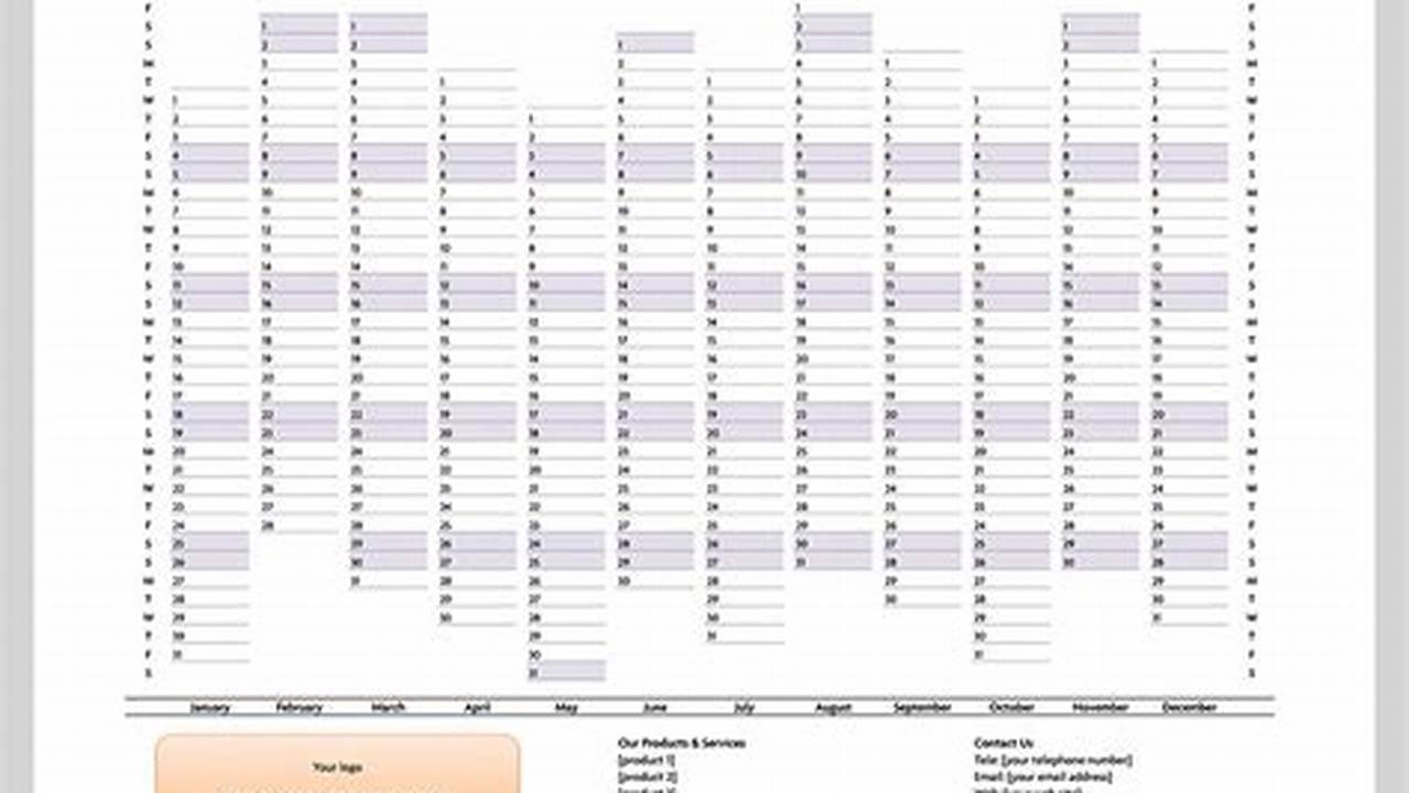 Year Planner Excel Template 2025