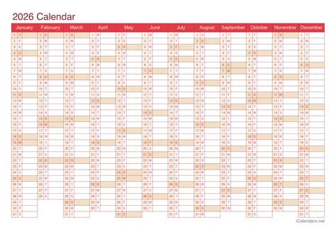 Yearly Printable