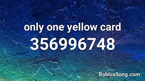 Yellow Card - Roblox ID