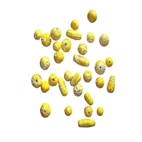 Yellow Clay Beads