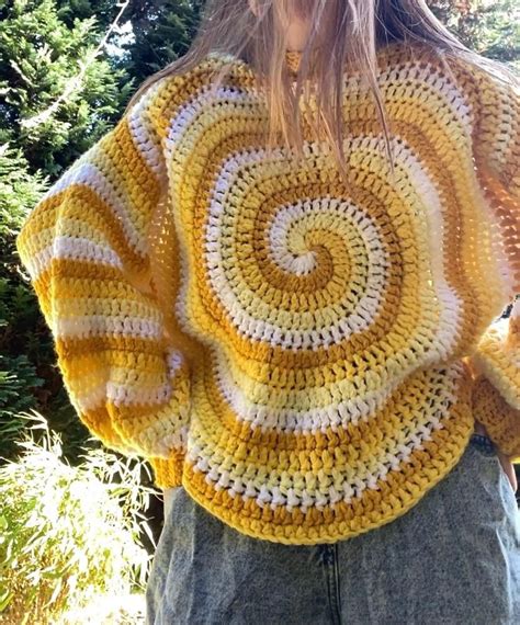 Yellow Crochet Sweater