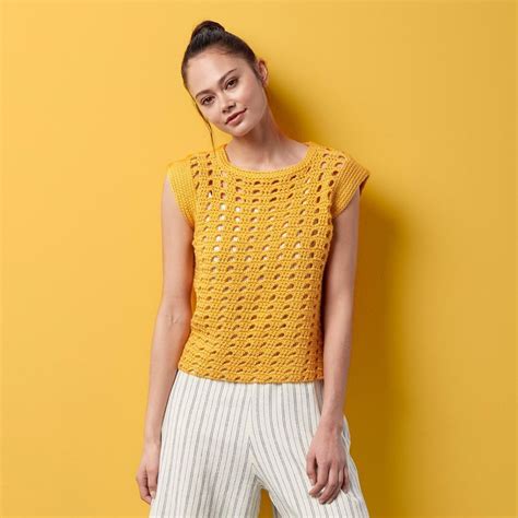 Yellow Crochet Top