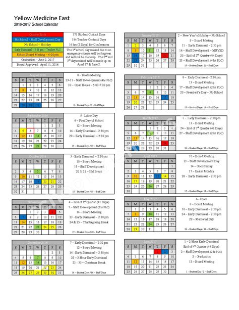 Yellow Medicine Court Calendar