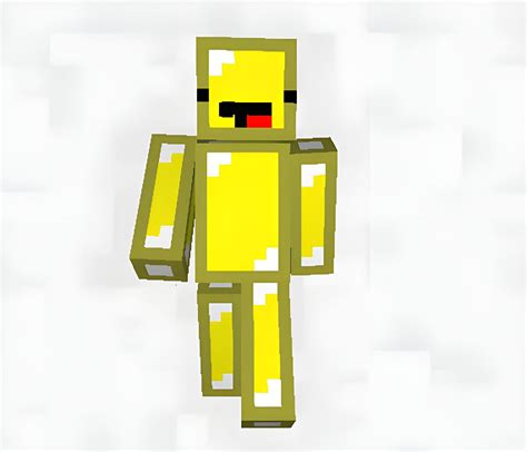 Yellow Minecraft Character