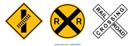 Yellow Railroad Crossing Sign Clipart