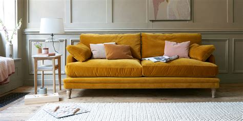Yellow Velvet Sofa