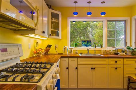 Yellow kitchen lighting