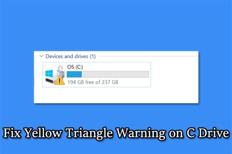 Yellow warning on disk drive