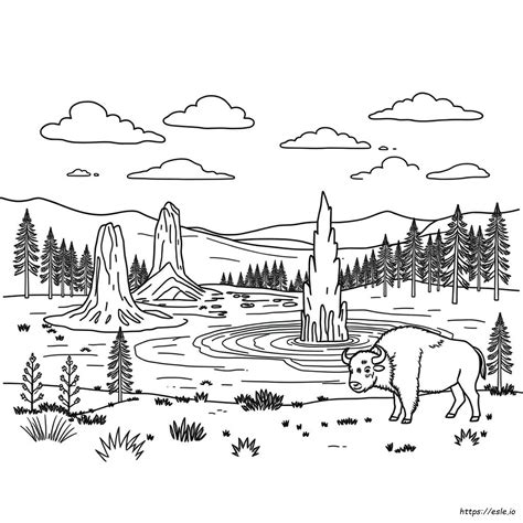 Yellowstone Coloring Pages