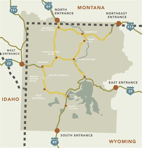 Yellowstone Tour Map
