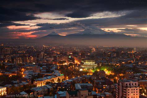 Yerevan City View Night