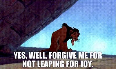 Yes, well, forgive me for not leaping for joy. Bad back, you know