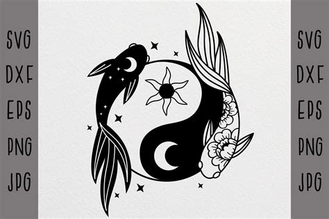 Harmonize your Craft with the Yin Yang Fish SVG: Create Stunning Designs with this Artistic Symbol!