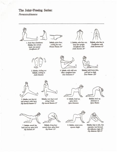 Yoga Positions Joint Movements Worksheet Answers