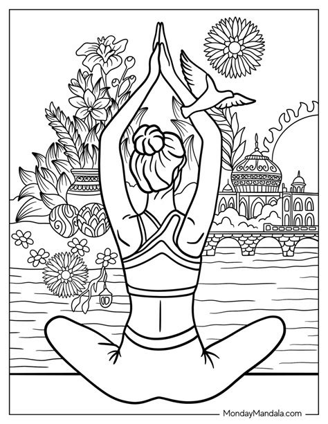 Yoga Coloring Pages For Adults