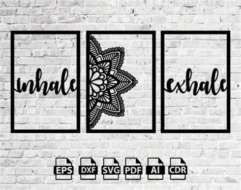 Download Yoga Quote. Inhale Exhale DXF Files