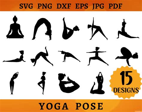 Download Yoga SVG Design Bundle | Yoga Pose... Cricut SVG