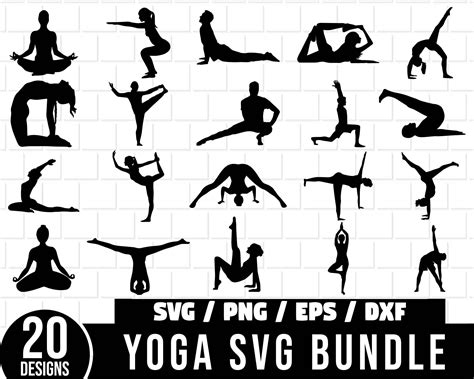 Download Yoga SVG Design Bundle | Yoga Pose... Cut Files