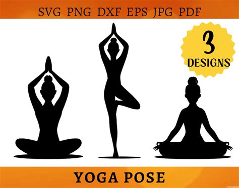 Download Yoga SVG Design Bundle | Yoga Pose... Files For Crafts
