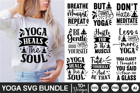 Download Yoga SVG Design Bundle | Yoga Pose... Files Free PSD Mockups