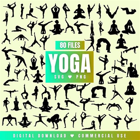 Download Yoga SVG Design Bundle | Yoga Pose... for Cricut Machine