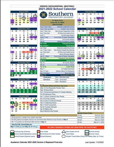 York Preparatory Academy Calendar