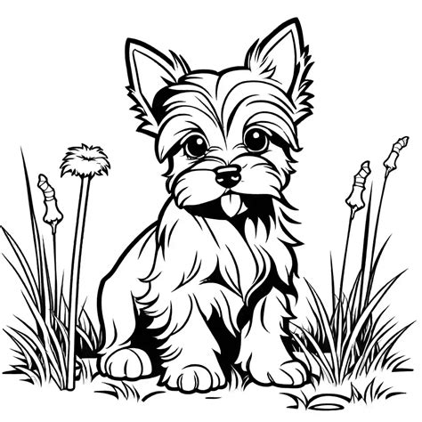Yorkie Dog Coloring Pages