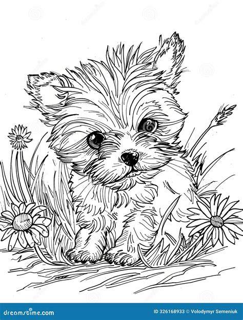 Yorkie Puppy Coloring Pages