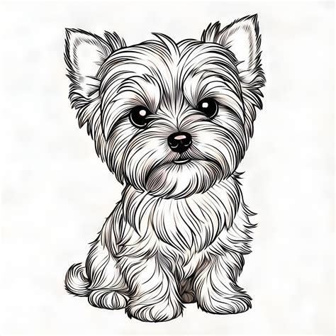 Yorkshire Terrier Coloring Pages