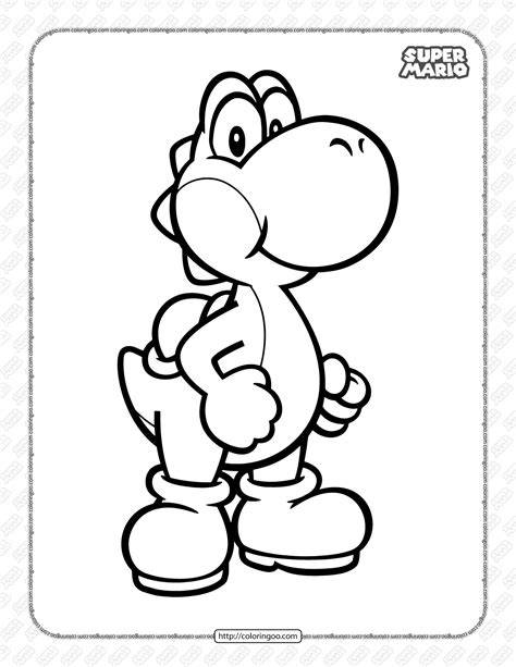 Yoshi And Mario Coloring Pages