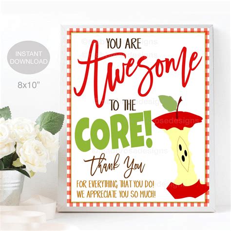You Are Awesome To The Core Free Printable