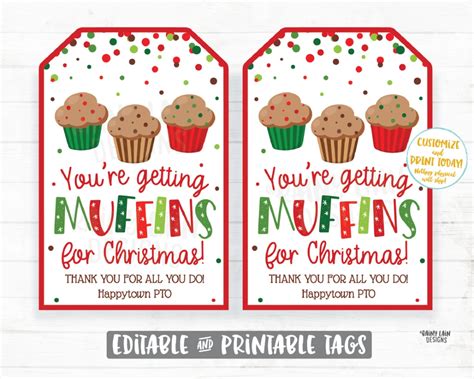 You're Gettin Muffin For Christmas Free Printable