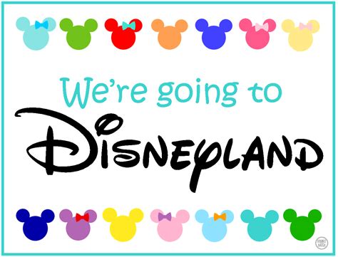 You're Going To Disneyland Printable Free