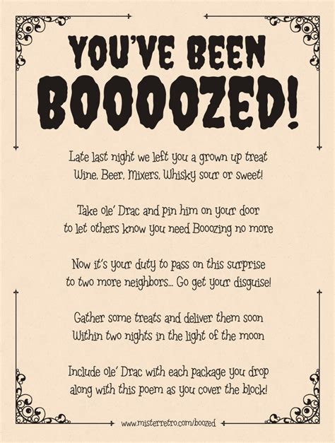 You've Been Boozed Printable Pdf