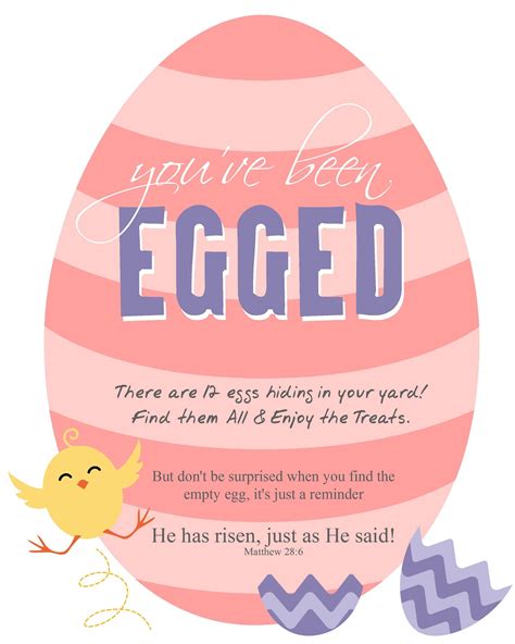 You've Been Egged Free Printable