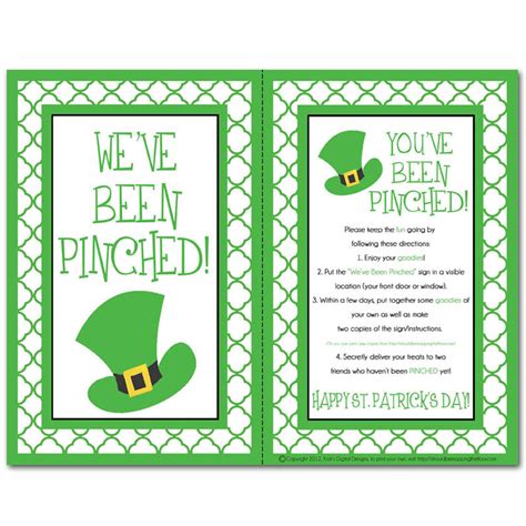 You've Been Pinched Free Printable