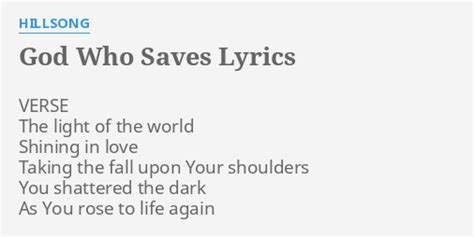 You're The God Who Saves Lyrics