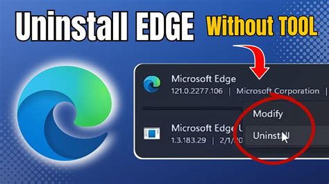 You Can Also Uninstall Microsoft Edge
