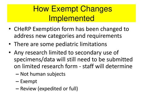 You are not exempt from changes