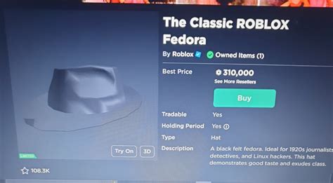 You found the Classic Fedora! - Roblox