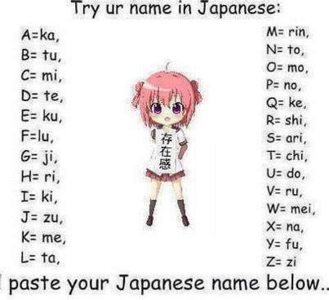 Your Name In Japanese Anime