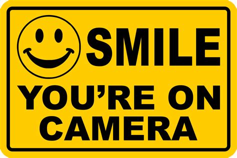 Youre On Camera Sign Printable Free