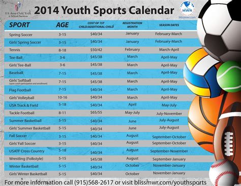 Youth Sports Season Calendar