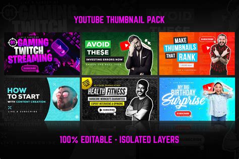 Youtube Thumbnail Template Psd