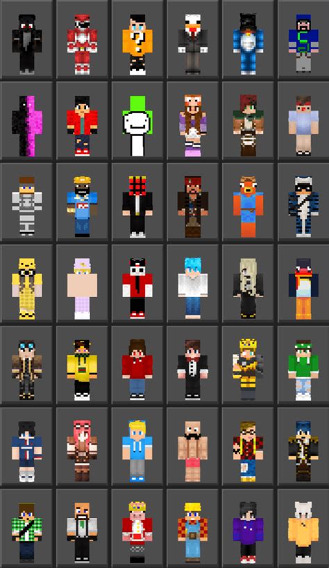 Youtuber Minecraft Character Minecraft Skins