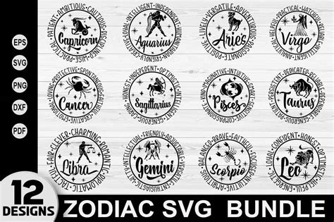 Download ZODIAC Sign Bundle, Astrology Signs Svg Files DXF Files