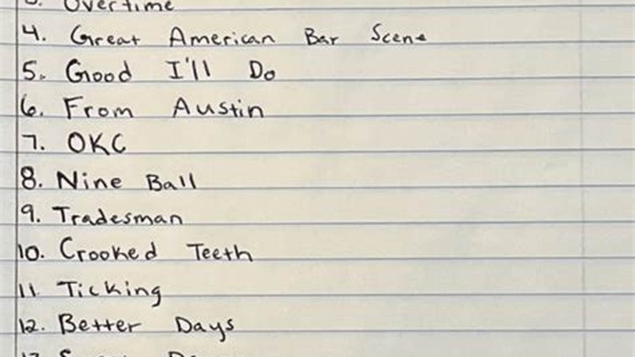 Zach Bryan Concert Setlist 2024 Nyc