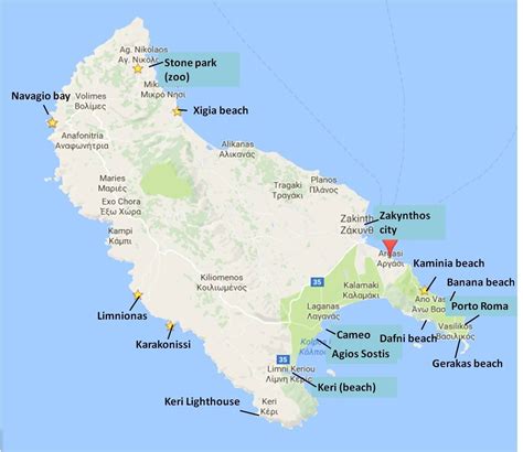 Zakynthos Buggy Tour Map